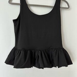 Elegant Black Peplum Top